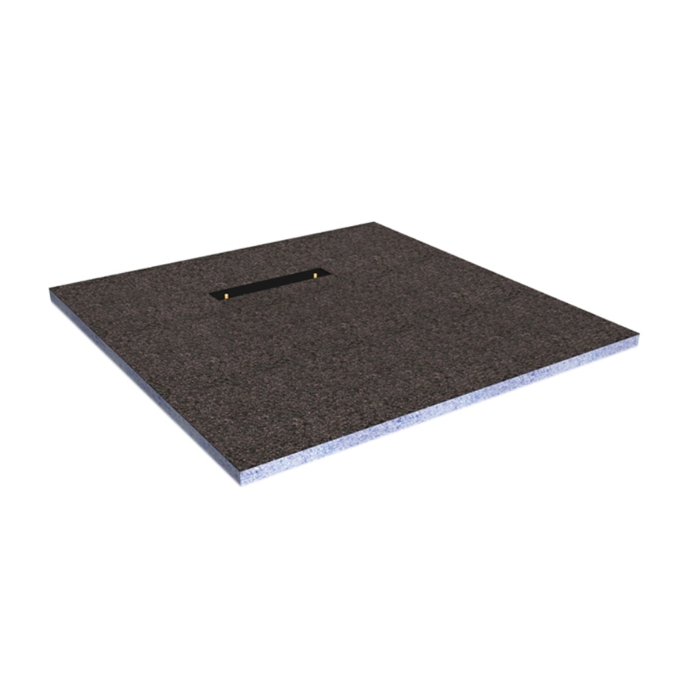 Product cut out image of the Abacus Elements Linear 1200mm x 1200mm Wetroom Former Kit with 300mm End Drain